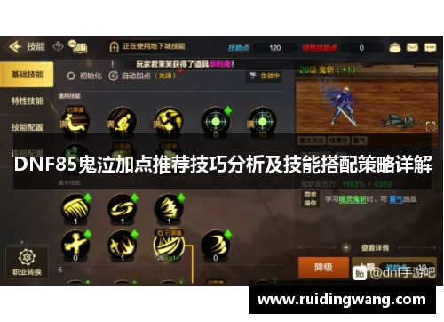 DNF85鬼泣加点推荐技巧分析及技能搭配策略详解